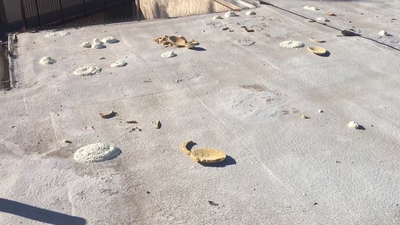 Cleaning Up Damaged Foam Roof